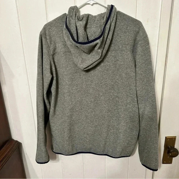 Eddie Bauer Gray Pullover with Navy Accents - Picture 2 of 4